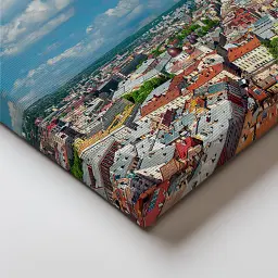 Інтер'єрна картина Львів, вид на центр з висоти, Lviv, інтер'єрний декор, 60×90 см (id0224) - мініатюра 3
