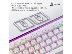 Клавіатура Ajazz NK68 Red White (NK68-R-W) - мініатюра 7
