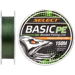 Шнур Select Basic PE 150m Dark Green 0.26mm 45lb/20.8kg (1870.18.74) - мініатюра 2