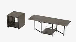 Стіл журнальний трансформер Куб Комбо Ferrum-decor 540x532x500 Чорний метал ДСП Дуб Сонома Трюфель 16 мм (FRD-105154) - мініатюра 11