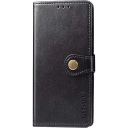 Кожаный чехол-книжка GETMAN Gallant (PU) для Xiaomi Redmi Note 8T Черный