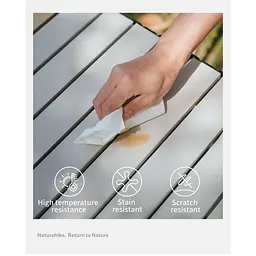 Складаний стіл Naturehike Star Jane T01 CNK2550JJ018, 89х60 см, вуглецева сталь, бежевий - мініатюра 10