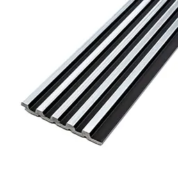 Рейка декоративна Sticker Wall PS 2900х115х12мм Чорний із сріблом SW-00002133