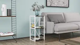 Етажерка 3/34 Ferrum-decor Серії Коннект 73x34x28 білий ДСП Венге 16мм (FRD-105523) - мініатюра 3