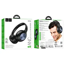 Навушники накладні Hoco W54, Bluetooth 5.4, ANC, 400 mAh, 30h black - мініатюра 3