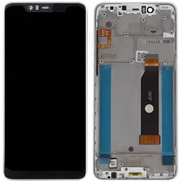 Дисплей Nokia 5.1 Plus /X5 2018 чорний, оригінал PRC, з рамкою білого кольору, Glacier White