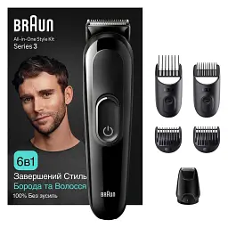 Тример для стрижки Braun MGK3410 Black UA - мініатюра 2