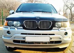 Дефлектор капоту мухобійка для BMW Х5 (Е53) 2000- 2004 /с облич.радіат без вирізу під знак