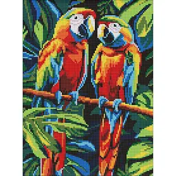 Алмазна мозаїка "Пара папуг" art_selena_ua Ideyka AMO20440, 30х40 см