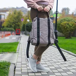 Рюкзак-антикрадій OOLOO Кенгуру mini 40x30x12 см,  кавовий 4240 - мініатюра 6