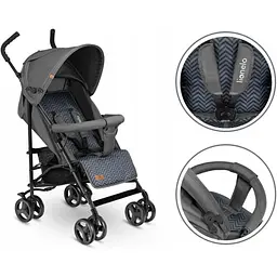 Коляска прогулянкова Lionelo Elia Graphite, графітова (LO-ELIA GRAPHITE) - мініатюра 3