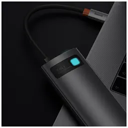 Порт-реплікатор Baseus 7-in-1 Metal Gleam Series Type-C to HDMI+USB+SD/TF Docking Station (WKWG020113) - мініатюра 9