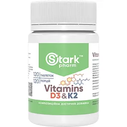 Вітамін D3 та K2 Stark Pharm 120 таблеток