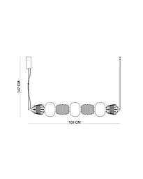 Підвісний світильник Italux PND-98374-42W-CH Eris Led 1x42W 3000K 7029Lm IP20 Chrome - мініатюра 2