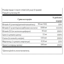 Вітамінно-мінеральний комплекс Swanson Immunity Assist with C, D, Zinc 8 г стік - мініатюра 2