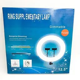 Кільцева LED лампа 33см 25W з тримачем для телефону кільцеве світло 3 режими свічення Ring Light - мініатюра 6