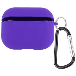 Силіконовий футляр з мікрофіброю для навушників Airpods Pro 3 Фіолетовий / Ultra Violet