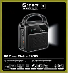 Портативна батарея Sandberg 72000mAh 268W Black - мініатюра 4
