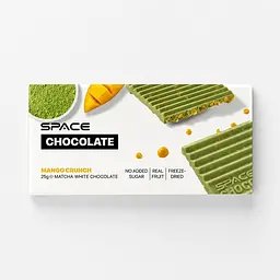 Білий шоколад з матчею Spacefood Space Chocolate Mango Crunch, 25 грам - Манго-маракуя