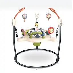 Дитячий ігровий центр Fisher-Price Jumperoo з підсвічуванням та звуком / Розвиваючий ігровий джемпер Бежевий - мініатюра 2