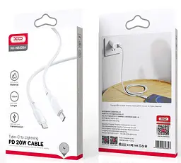 USB Кабель XO NB208A Type-C-Lightning Liquid Silicone 20W 3A 1.0m Білий - мініатюра 2
