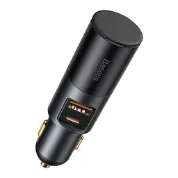 Автомобільний зарядний пристрій Baseus Share Together Lighter Expansion Port U+C 120W Gray (CCBT-C0G) [61085] - мініатюра 6
