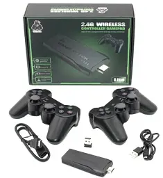 Ігрова приставка M8 64 gb Mini Game Stick 4K HDMI + 2 бездротові джойстики, консоль для телевізора
