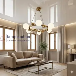 Підвісна люстра Loft для вітальні Diasha LQ7131/6+6BR золото 68 см G9 на 6 ламп