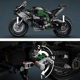 Конструктор LEGO Technic Мотоцикл Kawasaki Ninja H2R 643  деталі (42170) - мініатюра 7
