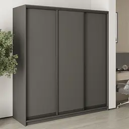 Шафа-купе тридверна MebelStar Стандарт BG 3ДСП 190x45x210 см Антрацит (MBS-8233)