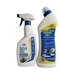 Акційний набір Clean Tile Power Gel 750 мл + Clean Tile Power Spray 500 мл – комплект для видалення вапняного нальоту та очищення