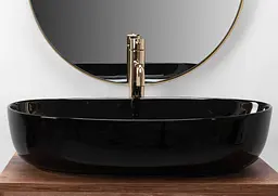 Умивальник Rea Cleo накладний black REA-U6757, Чорний - мініатюра 4
