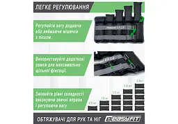 Обтяжувачі EasyFit 0,5-2,5 кг для ніг та рук Чорний-сірий (EF-WHT-0,5-2,5) - мініатюра 5