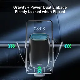 Держатель BASEUS Milky Way Electric Bracket Wireless Charger (15W) (WXHW02-01) - мініатюра 10