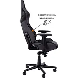 Геймерське крісло GT Racer чорне з темно-сірим (X-8005 Dark Gray/Black Suede) - мініатюра 6