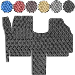 Килимки у салон для Fiat Fiat Scudo 1995-2007 Екошкіра с подпятником 2 шт (Rombus)