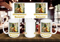 Чашка "Chimpanzini Bananini" 425 мл Чорна