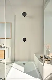 Верхній душ з душовим кронштейном 380 мм, 1 режим струменя Grohe Tempesta 250 266682430, Чорний матовий - мініатюра 5