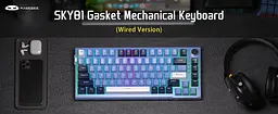 Клавіатура MageGee SKY 81 RGB Blue Whale Switch (6971969727922) Prussian Blue (G-000003953) - мініатюра 6