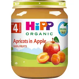 Органічне пюре фруктове HiPP Абрикос-Яблуко 125 г