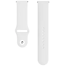 Силіконовий ремінець Sport для Smart Watch 20mm Білий / White - мініатюра 3