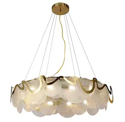 Сучасна підвісна люстра світильник Levistella 761LLP02-12(800) BRZ+WH
