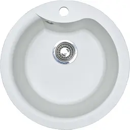 Кухонна мийка Adamant Wave Ø485x210 білий 213223, Білий
