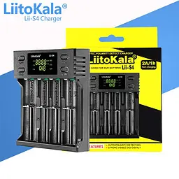 Зарядний пристрій для акумуляторів Li-Ion/LiFePO4/Ni-Mh інтелектуальний на 4 незалежні канали з рухомими контактами 18650, AA, AAA Liitokala Lii S3 8903 - мініатюра 2