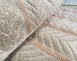 Набір турецьких махрових рушників Cestepe MicroCotton Premium 3 штуки 70x140 Multi 2 щільність 600 г/м2 - мініатюра 9