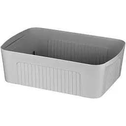 Ящик для зберігання Ardesto 45.5 x 31 x 14 см з кришкою 13 л сірий (ARHC2513G) - мініатюра 2