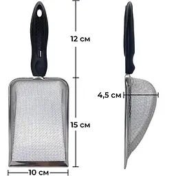 Совок-сито для котячого туалету з нержавіючої сталі 27x10x4,5 см (91510001) - мініатюра 7