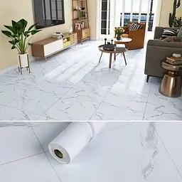 Підлогове вінілове покриття самоклеюче в рулоні Білий мармур 3000х600х1,5 мм SW-00001822 - мініатюра 5