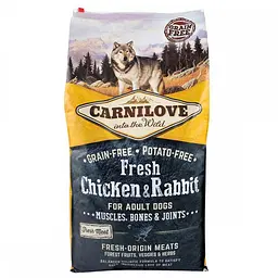 Сухий корм Carnilove Fresh Chicken & Rabbit для дорослих собак 12 кг з куркою та кроликом для дорослих собак усіх - мініатюра 4