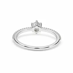 Кільце з білого золота з діамантом К-0743 20.5 - мініатюра 5